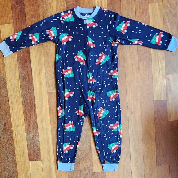 Jammies For Your Families Fleece One-Piece Christmas Pajama Set Size 5/6 - Picture 3 of 11